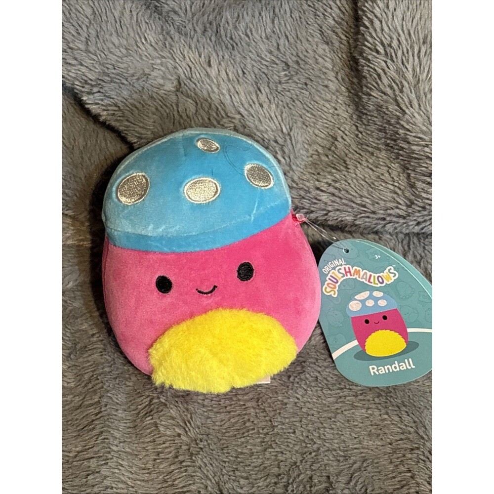 5 Inch Randall Mushroom Squishmallows Black Light Mystery Squad
